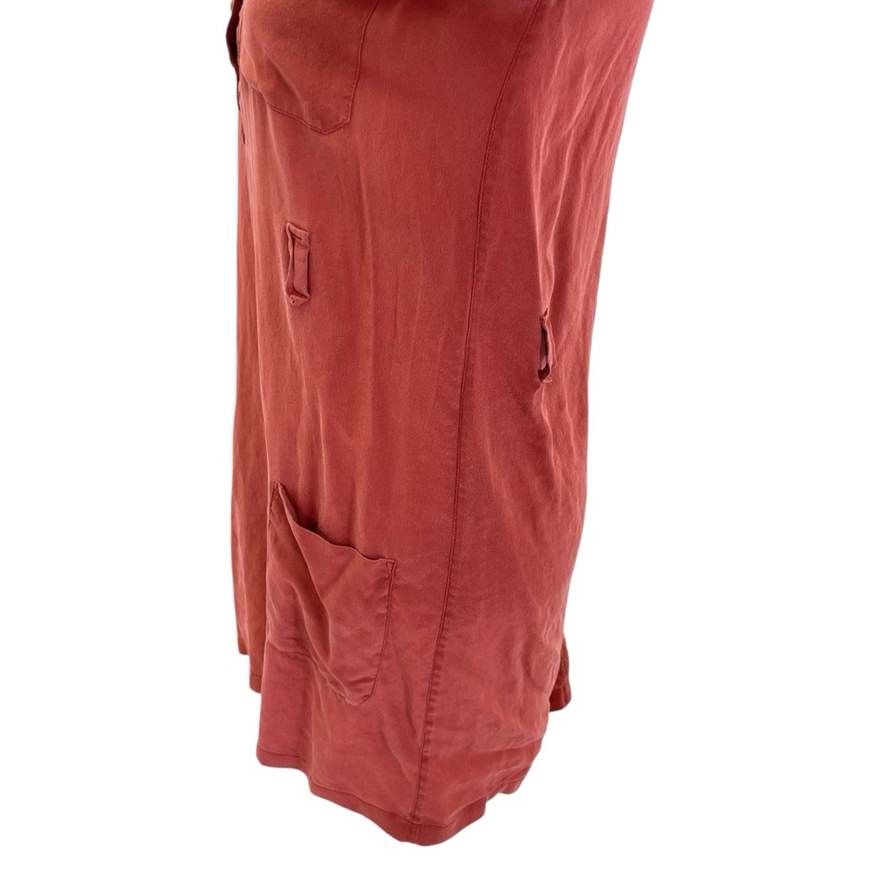 Sézane Silk Shirt Dress 34 Rust/Orange - Picture 5 of 15